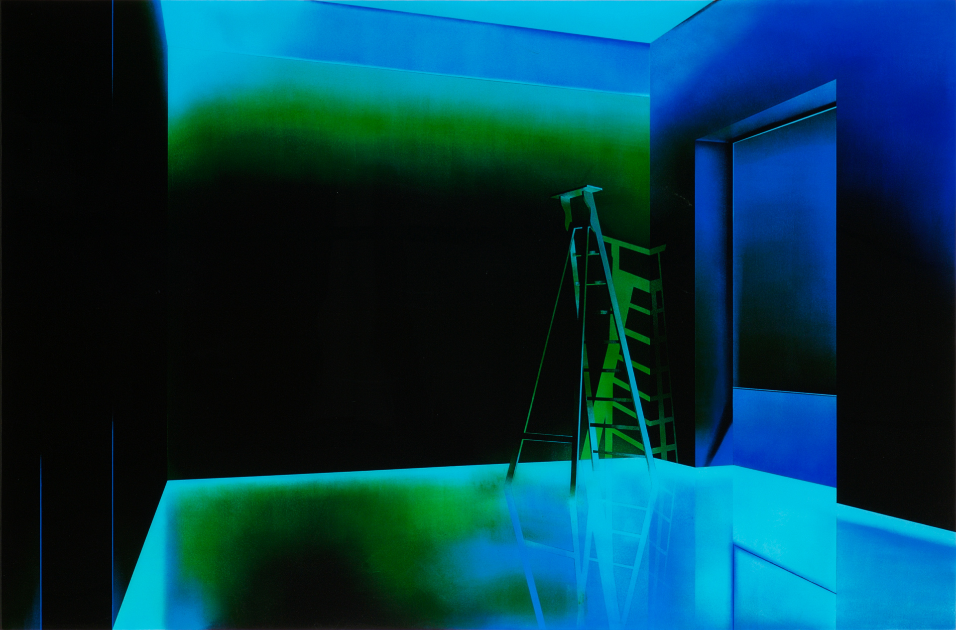 13- El color del silencio. Tríptico, técnica mixta sobre tabla, 195X375 cm, 2008