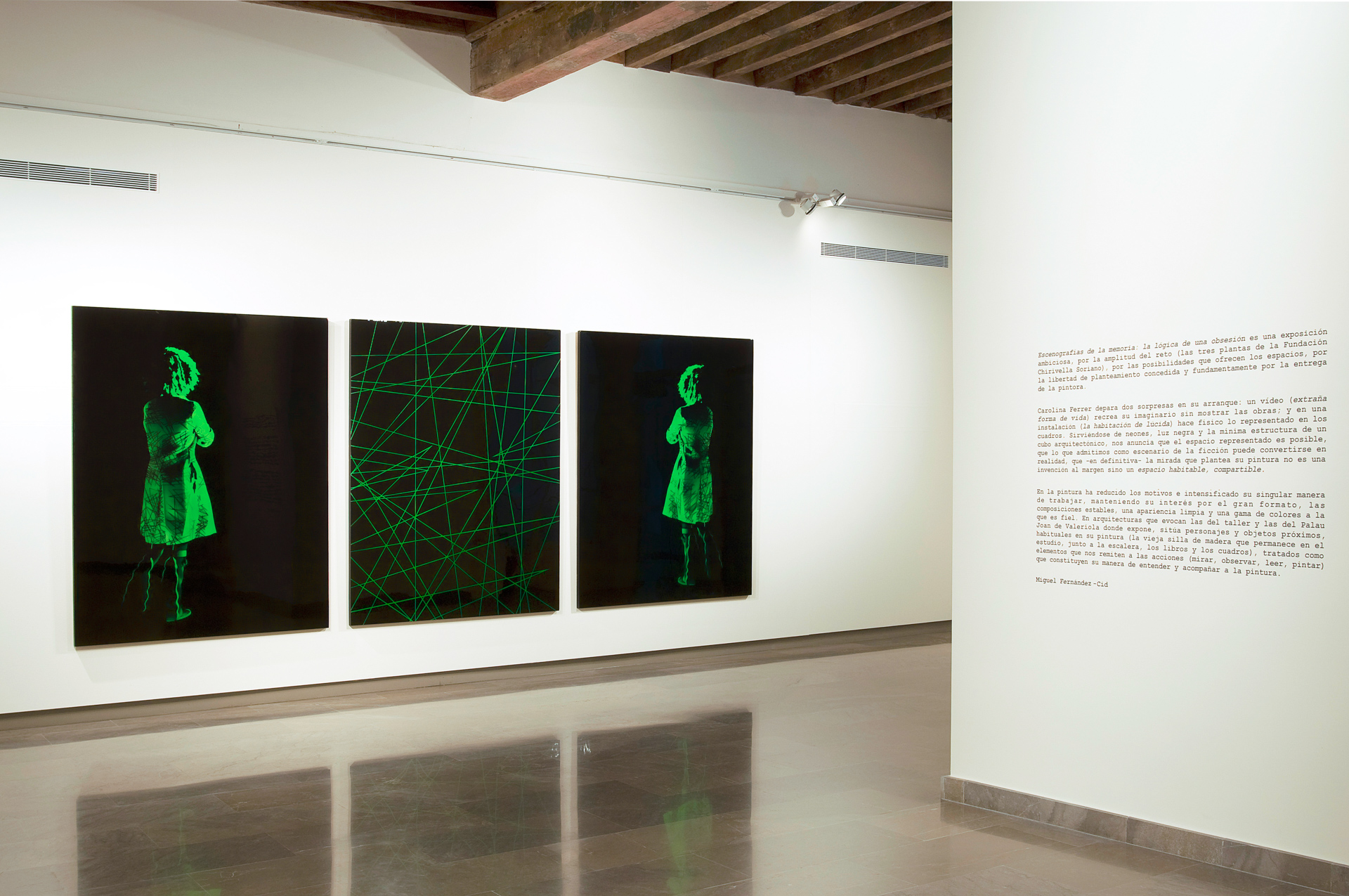 18- Tirando del hilo. Díptico, técnica mixta sobre tabla, 195X300 cm, 2008