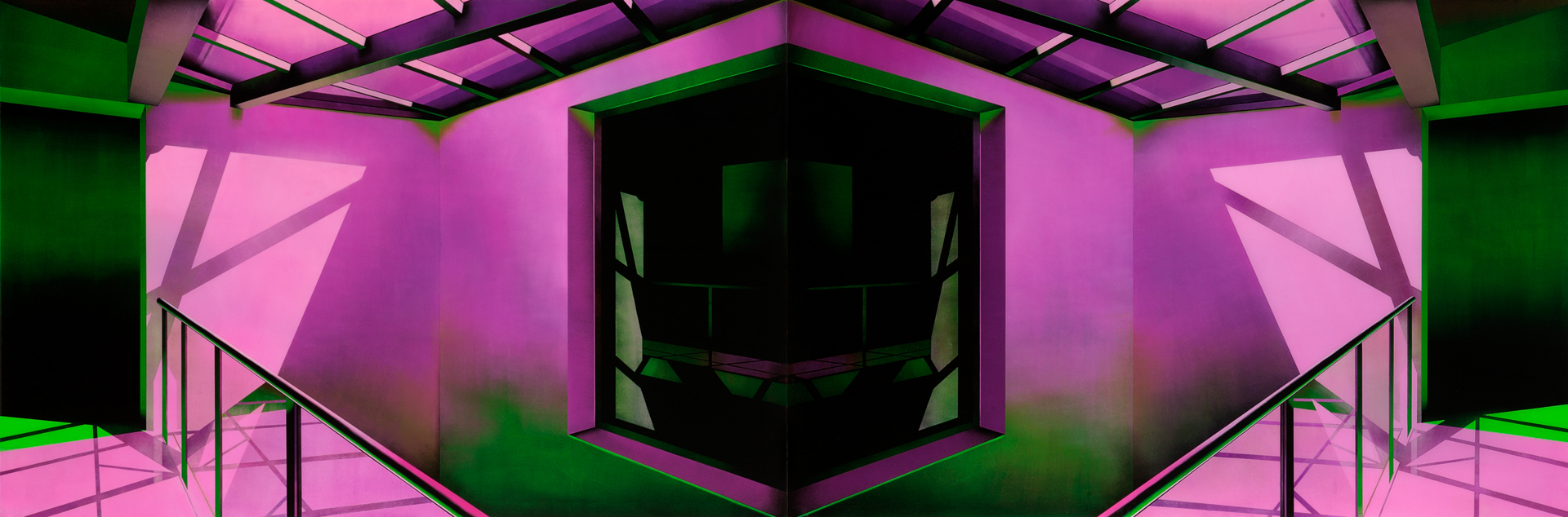 9- Historia de una escalera IV. Técnica mixta sobre tabla, 125X190 cm, 2008