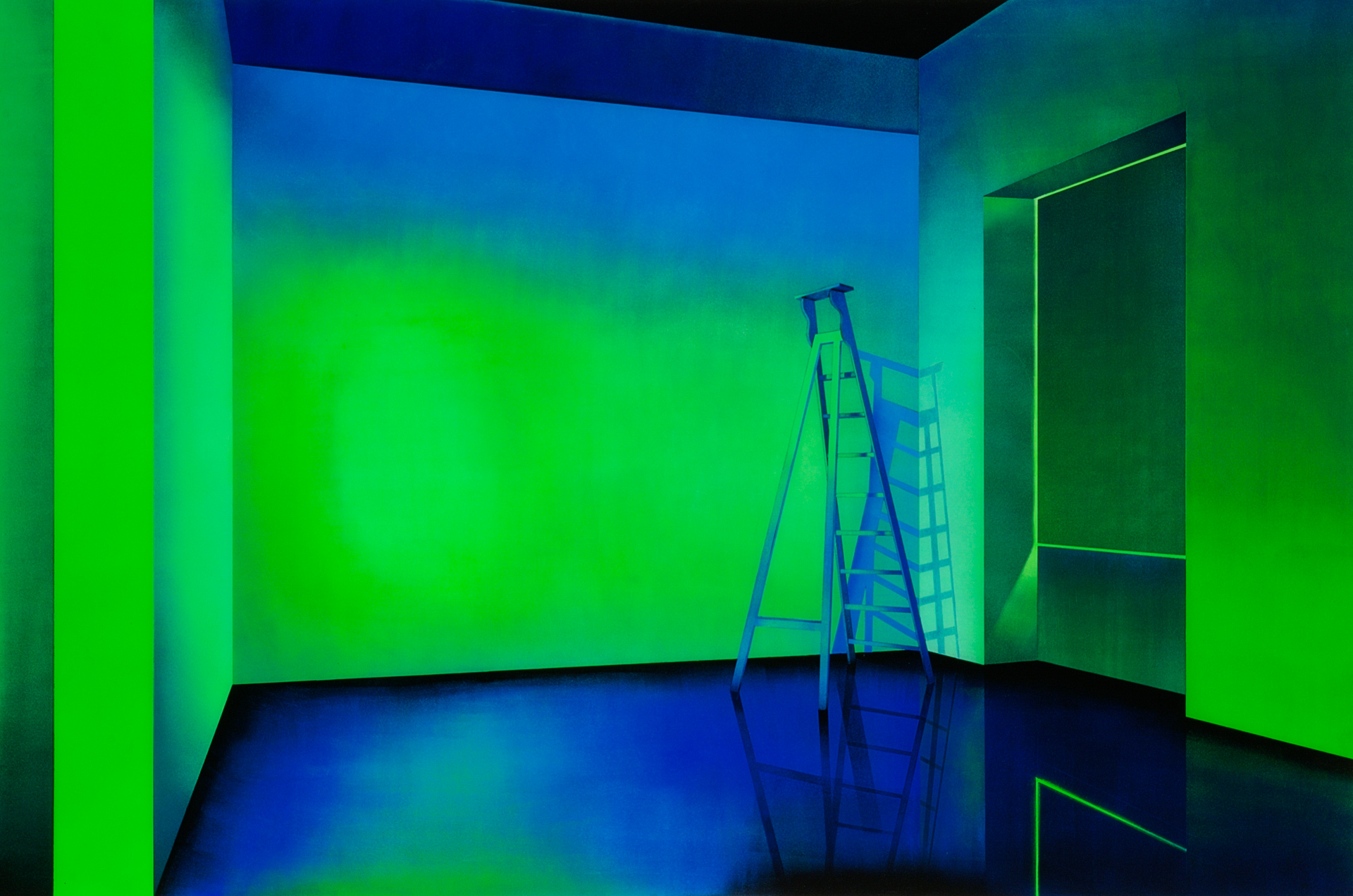 12- Diálogo del desasosiego. Díptico, técnica mixta sobre tabla, 195X300 cm, 2008