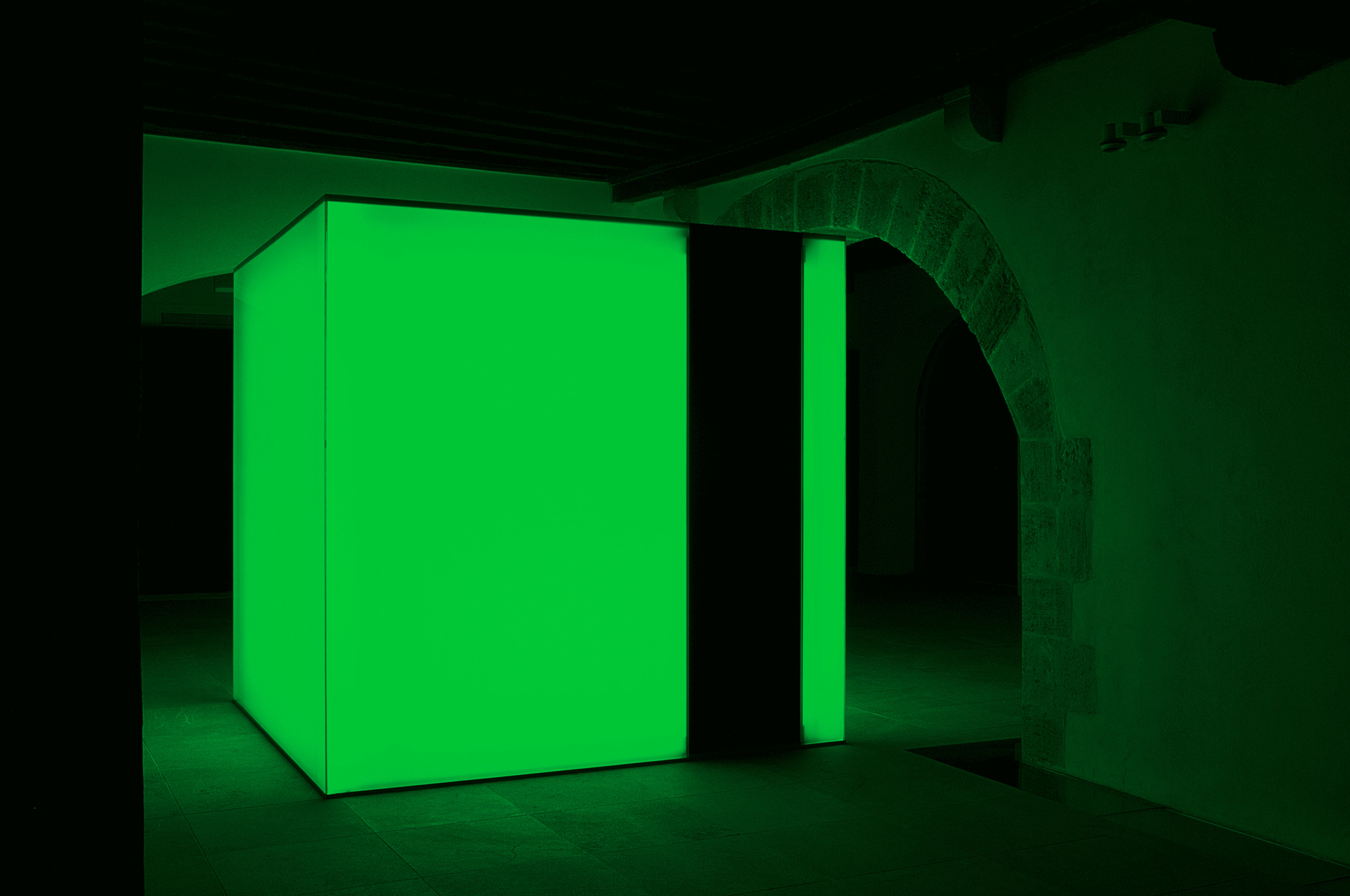 De la serie Escenografías de la memoria: la lógica de una obsesión. Díptico, técnica mixta sobre tabla, 195X280 cm, 2008